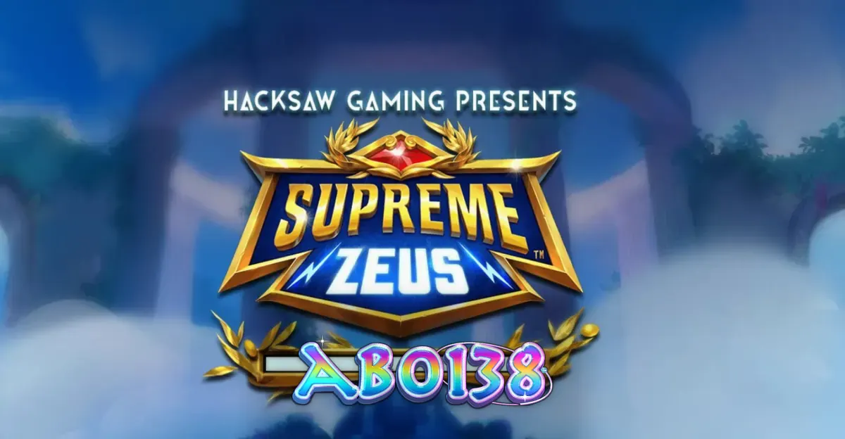 Tampilan visual slot Supreme Zeus dengan latar belakang Olympus yang megah