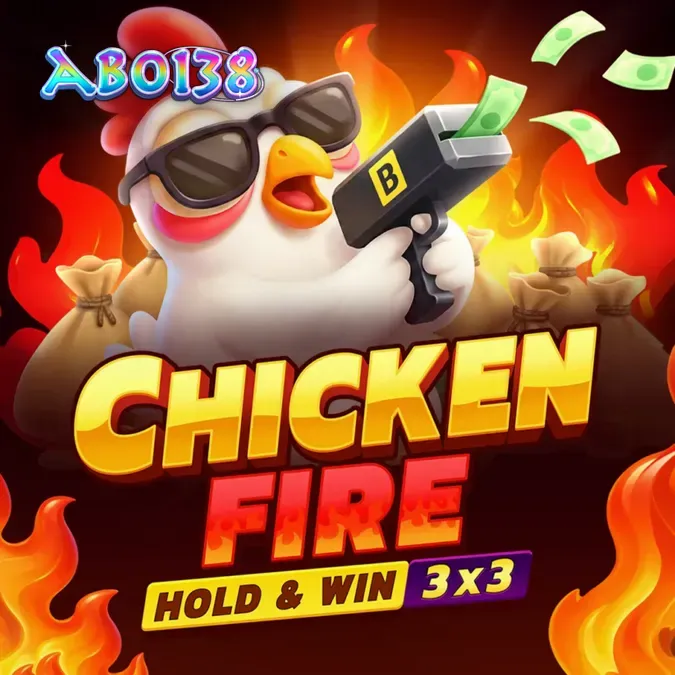 Tampilan antarmuka permainan slot Chicken Fire dengan grid 3x3